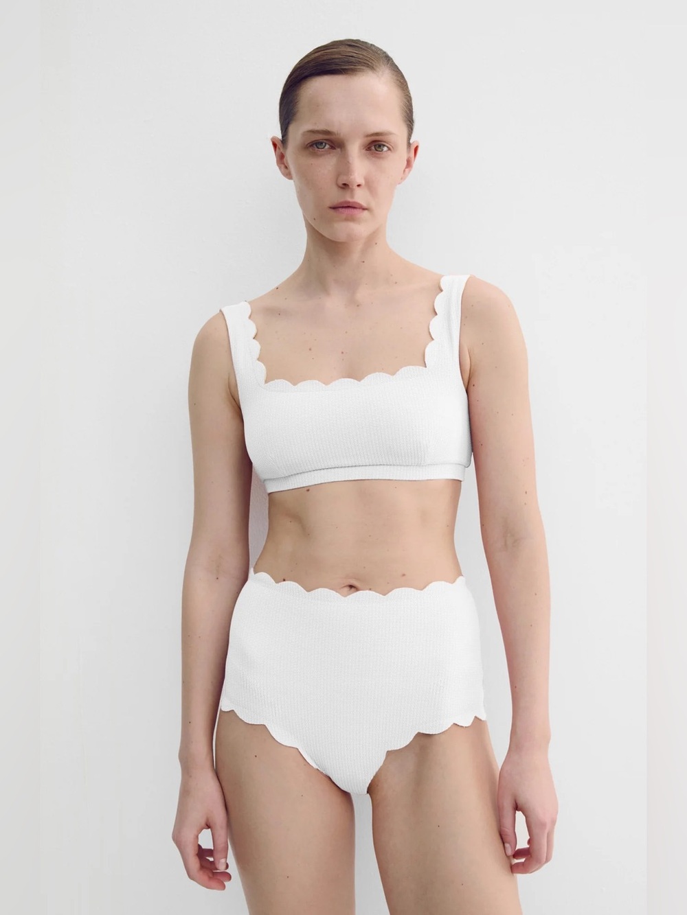 Women’s Cream Scalloped Edge Bikini